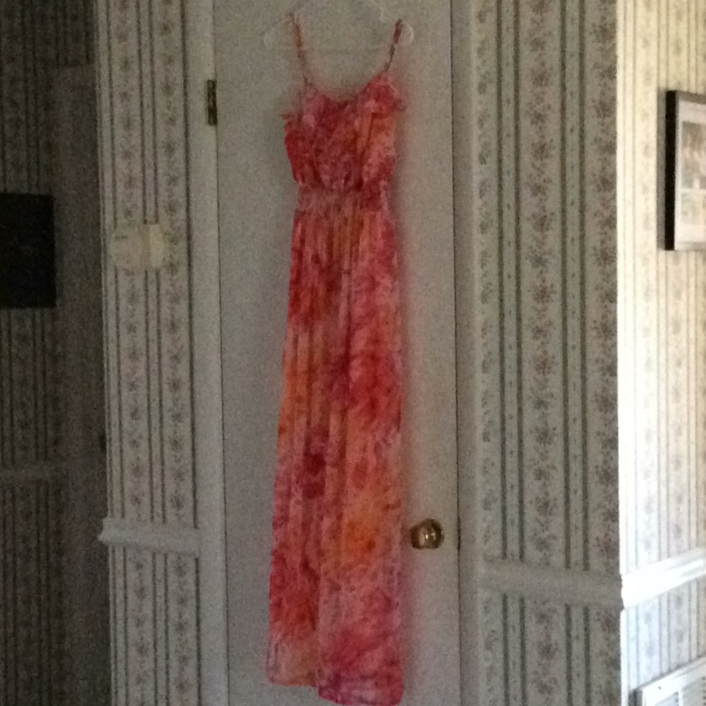 Tie dye sun dress, floor length